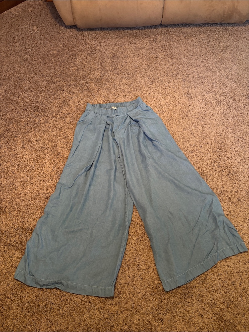 Hunter & Brown Light Blue Wide Pants S